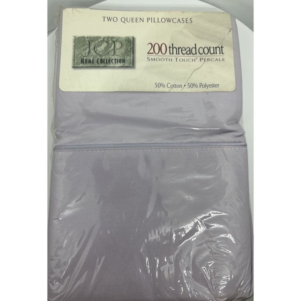 JcPenny's‎ Home Collection 2 Queen Pillow Cases Soft Lilac Light Purple Percale
